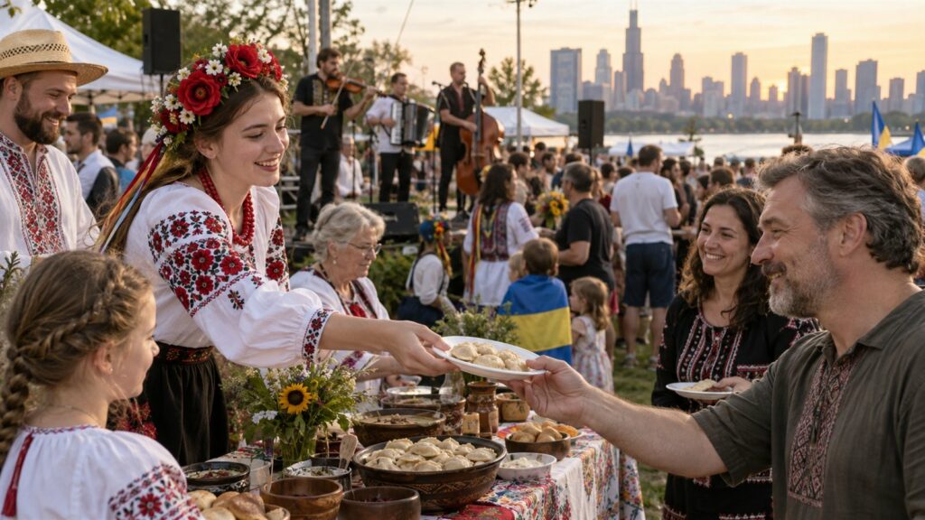 Fêtes ukrainiennes : rites et modernité — détail photographique