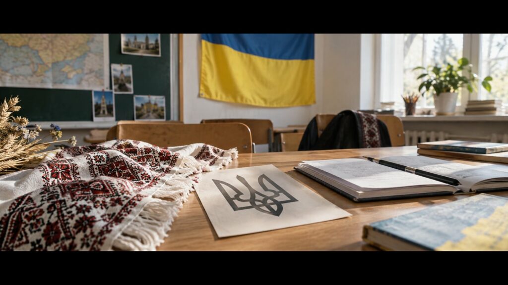 Symboles ukrainiens à l’école