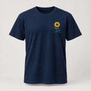 T-shirt brodé « Soleil libre »